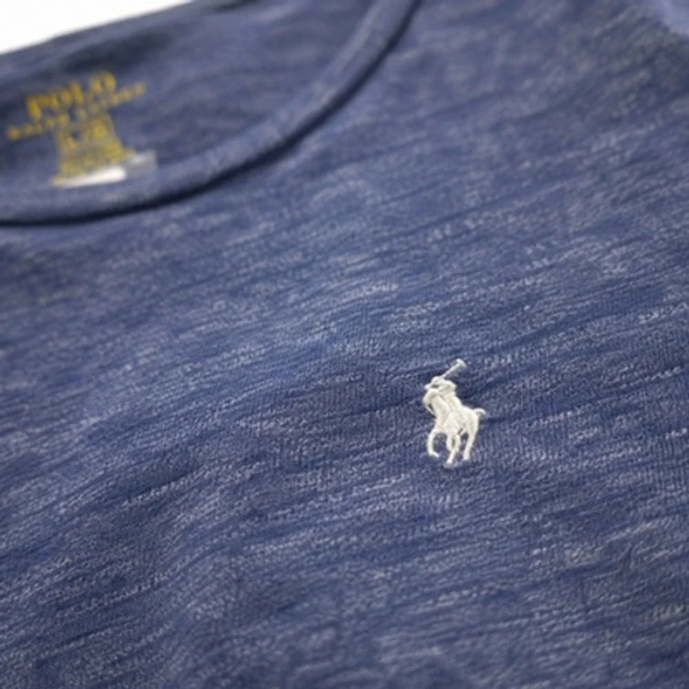 Polo Ralph Lauren T Shirt Mens Large Blue Cotton Crewneck Embroidered Logo